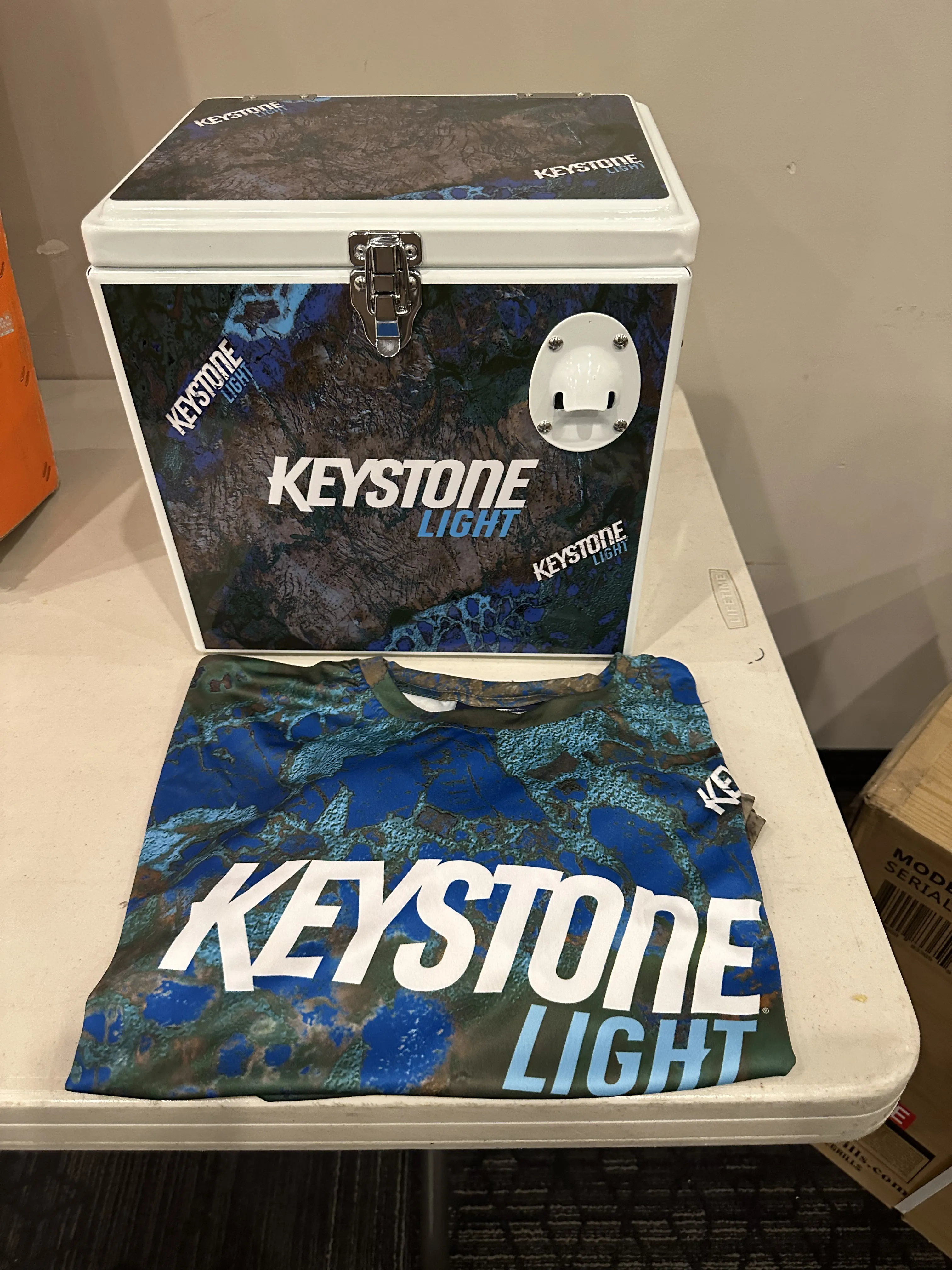 Keystone Light Cooler and T-Shirt